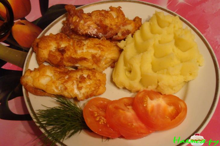 Рыба в кляре с сыром Рыба в кляре с сыром