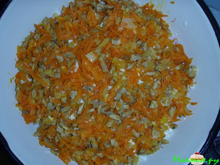 Крабовое мясо под "шубой"