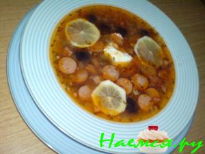 Солянка на овощном бульоне