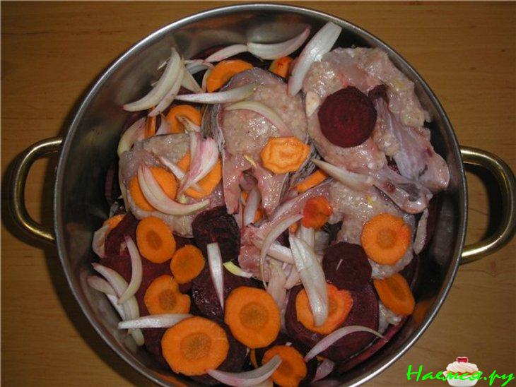 Толстолобик фаршированный с овощами