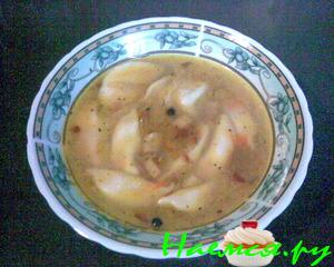 Вареники с картошкой в ароматном бульоне