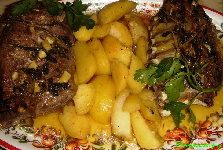 Баранья корейка в рукаве