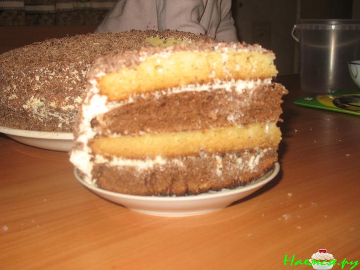 Торт "Пражский полосатый" Торт "Пражский полосатый"