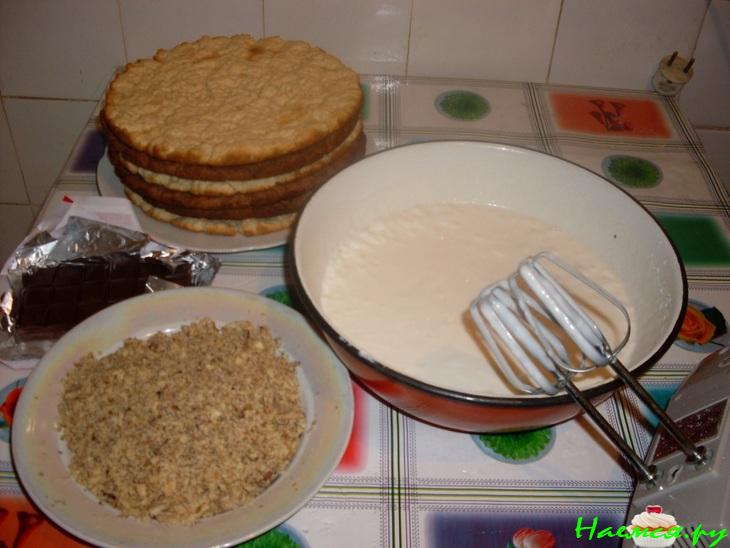 Торт 'Мишка' со сметанным кремом