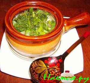 Уха по-татарски в горшочках