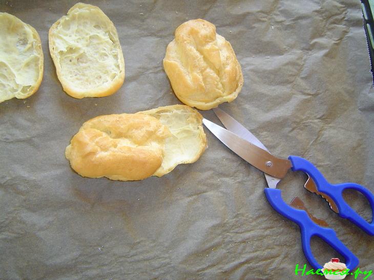 Заварные пирожные на желе "Лебединое озеро" 