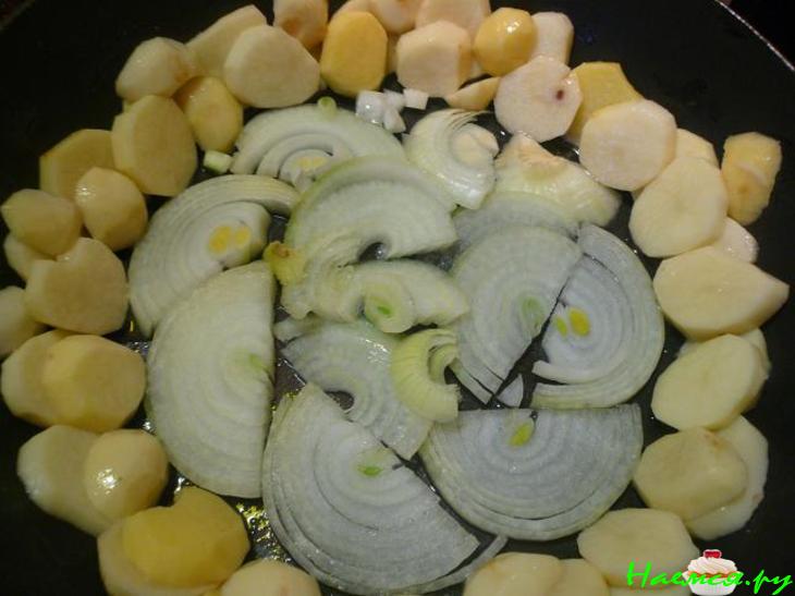 Рыба с овощами и картофелем