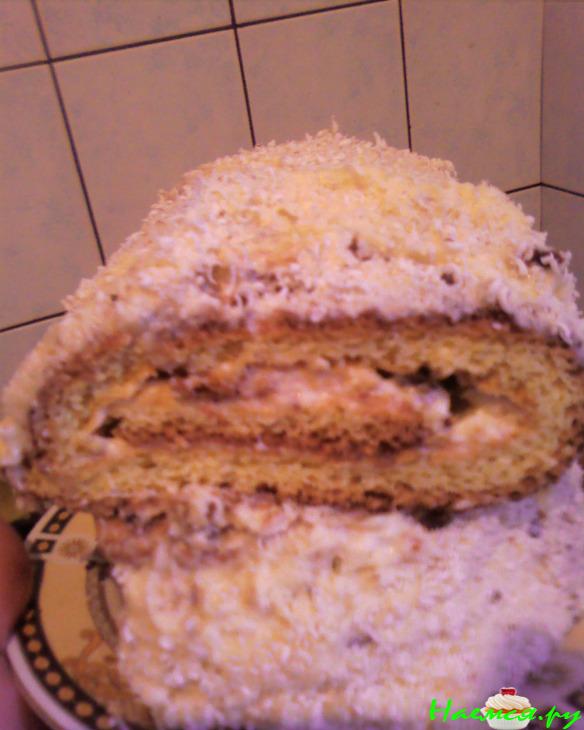 Бисквитный рулет к чаю