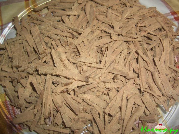 Салат из говяжьей печени с грибами