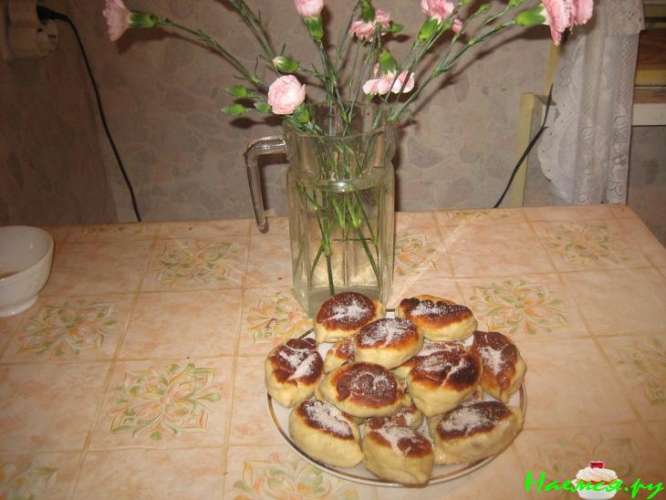 Пирожки с персиками (жареные)