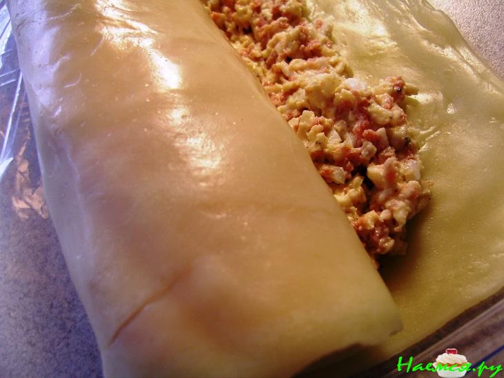 Сырный рулет "Праздничный"