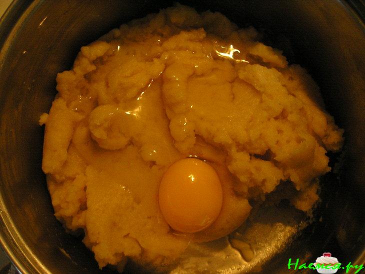 Булочки из заварного теста с творогом