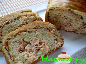 Пирог рыбный из свежего лосося