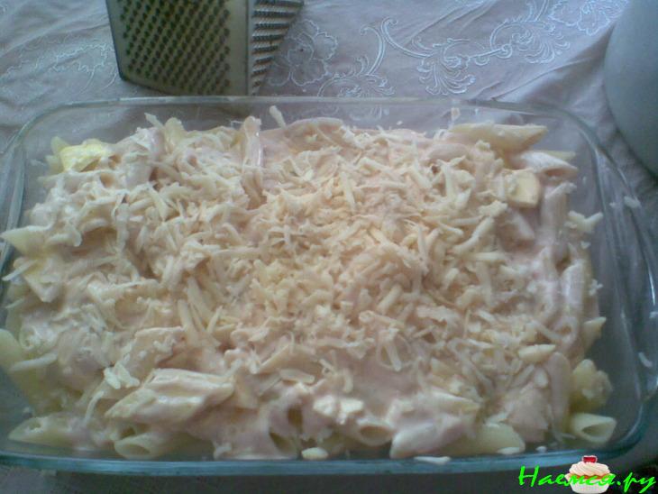 Мясная запеканка с макаронами