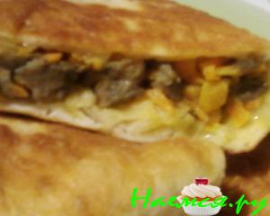 Пирожки с грибами и фасолью