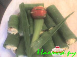 Роллики с еврейским салатом и ветчиной Роллики с еврейским салатом и ветчиной