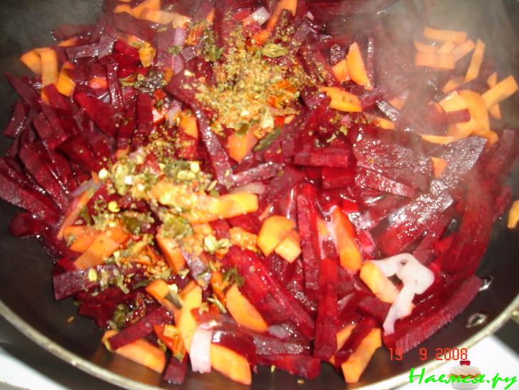 Борщ с сыром и шампиньонами