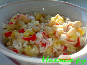 Салат с фасолью и апельсинами