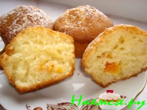 Творожные маффины с курагой