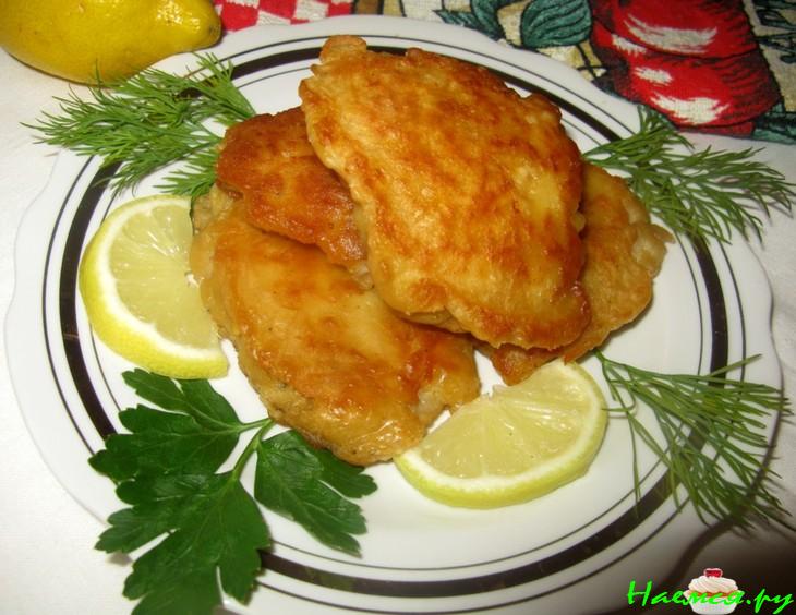 Морской язык в кляре с соевым соусом и сыром