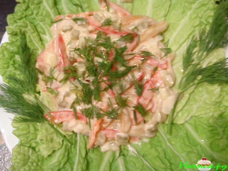 Салат из копчёной скумбрии