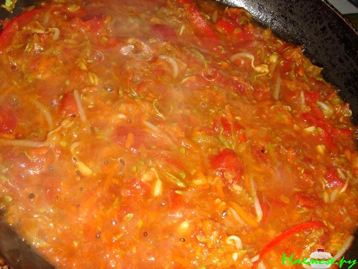 Овощи с пастой Сомен - "Ясай Яки Сомен"