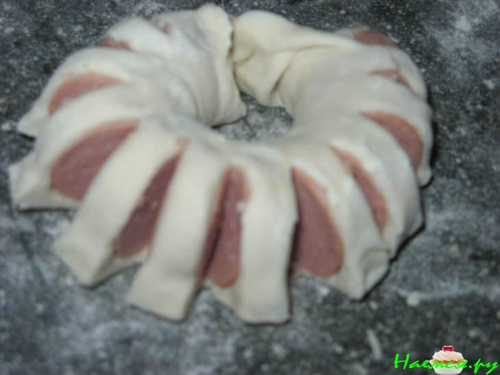 "Хризантема" из сосиски