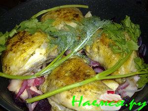 Курочка с картофелем и свеклой