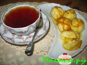 Творожные кнедлики с фруктами