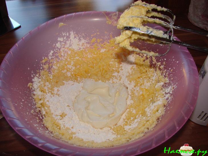 Пирог с персиками (Blechkuchen mit Pfirsichen)