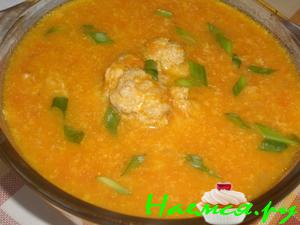 Тыквенный суп с кнелями