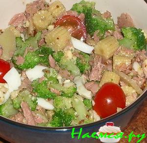 Салат с тунцом и брокколи