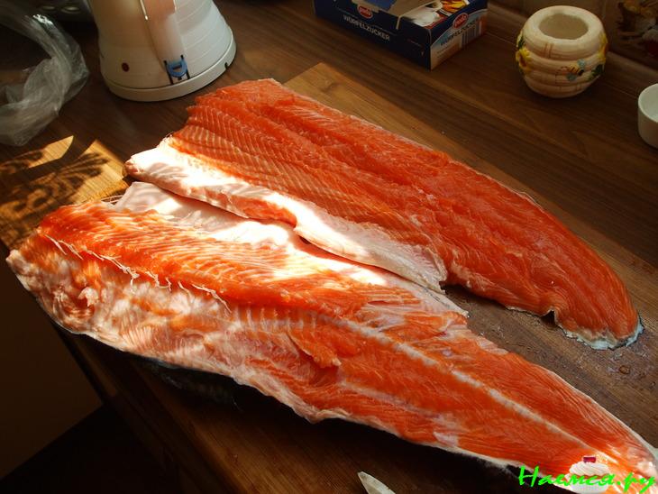 Свежесолёный лосось