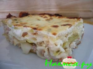 «Лазанья» по-флотски с кабачком