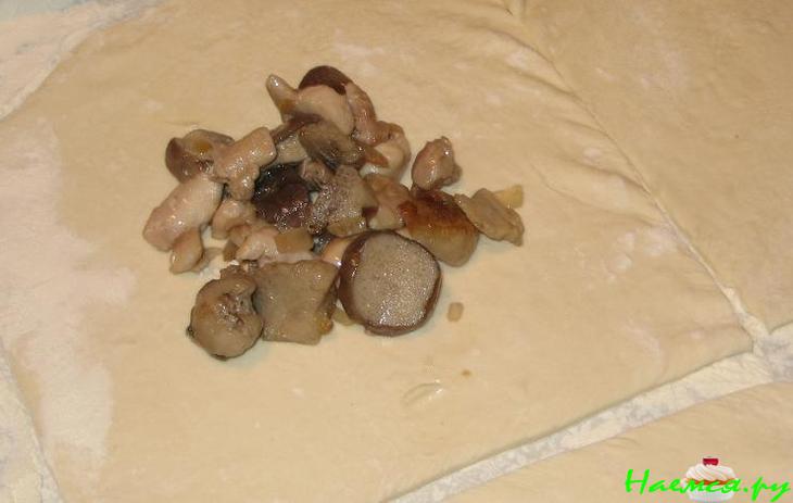 Конвертики с курицей и белыми грибами