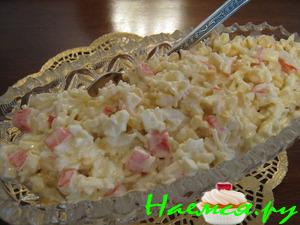 Салат 'Сливочный' из крабовых палочек Салат 'Сливочный' из крабовых палочек