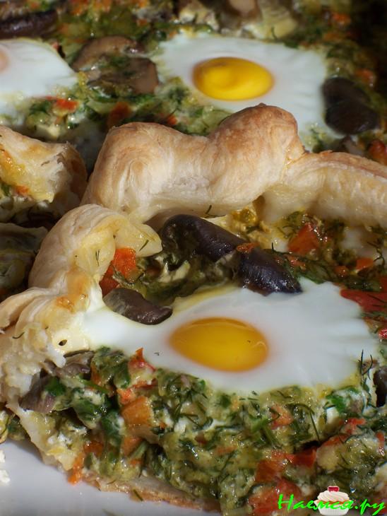 Пирог фермерский "Яичница с сыром" Пирог фермерский "Яичница с сыром"