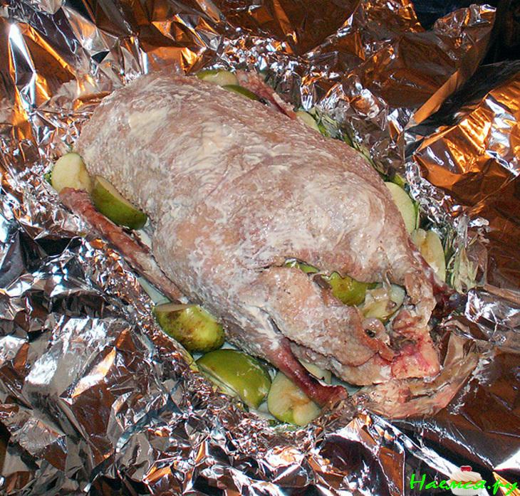 Гусь рождественский с грибами