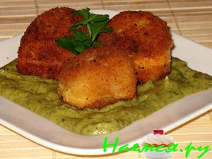 Крокетты на креме из цуккини (Crocchette con crema verde)