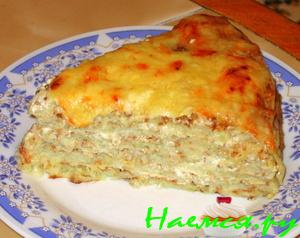 Кабачковый пирог с сыром