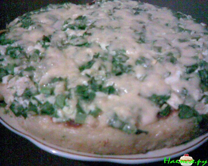 Открытый картофельный пирог - запеканка с зеленью