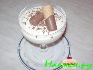 Десерт творожный с шоколадом