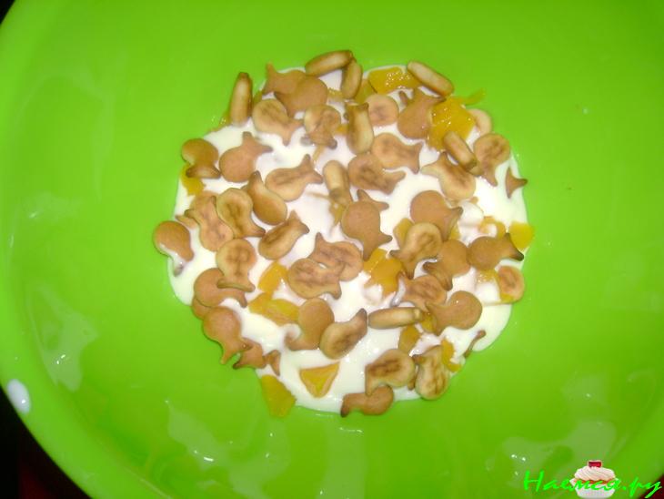 Холодный тортик из печенья "Рыбки"