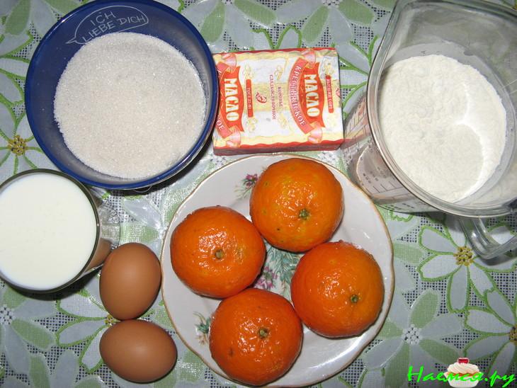 Мандариновый пирог (быстрый)