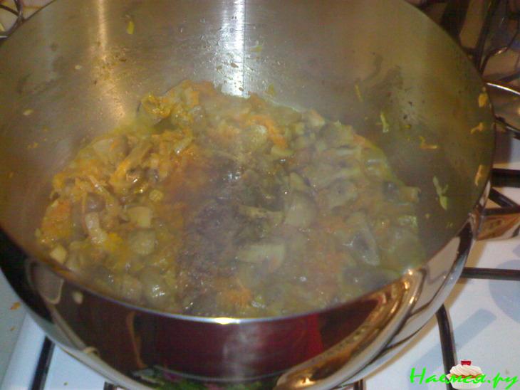 Суп грибной с кабачками