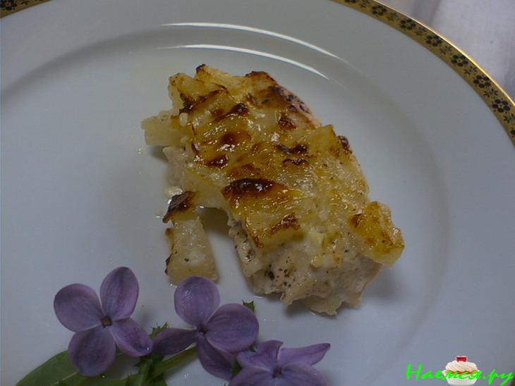 Курица с ананасами с майонезом