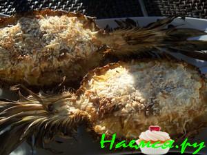 Десерт "Ананас" с творогом и ромом