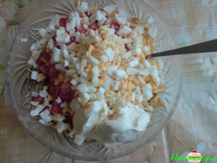 Салатик со шпротами