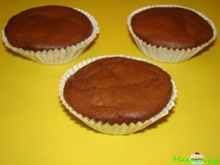 Кекс шоколадный из минимума продуктов