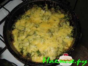 "Порционные судачки" с грибами и сыром